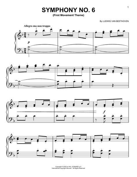 Beethoven  Symphony No.6 (Pastoral), 1st Mvt., For String Quartet, CB002